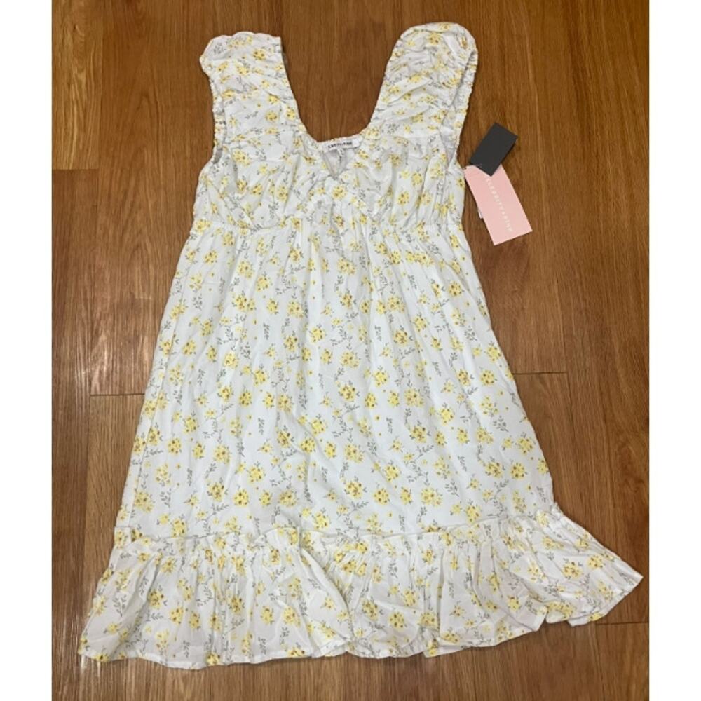 Celebrity Pink Juniors Ruched V-Neck Floral MiniDress M
